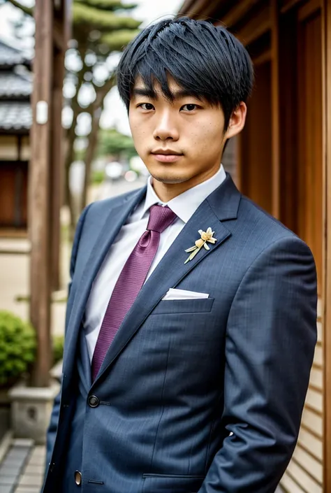 Single, male，20 years old， Japanese，Suit，Bangs