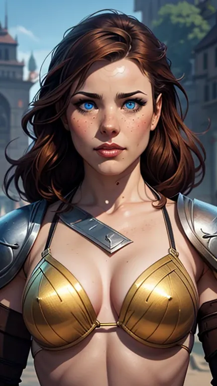 a woman with freckles and a blue eye is shown in three different pictures, neoartcore and charlie bowater, lois van rossdraws, rossdraws 1. 0, charlie bowater art style, rossdraws portrait, realistic art style, stunning digital illustration, realistic digi...