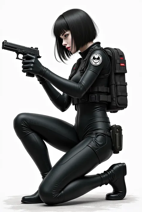 (masterpiece,Distinguished Quality,Mirror-like,Cinematic Experience,insanely detailed,absurdres),8k,wallpaper,,(Best illustrations:2.0),(One Woman:2.0),(Motoko Kusanagi:2.0),(Ghost in the Shell-style worldview:2.0),(Black tactical bodysuit:2.0),(Heavy blac...