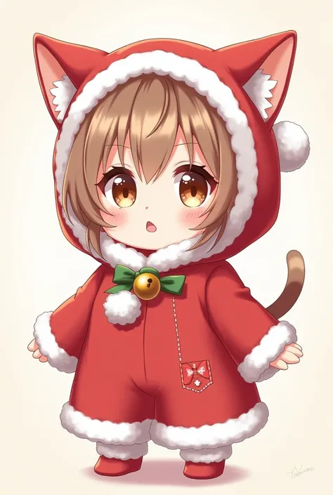 Anime Lolly Cat Ear Stuffed Christmas Costume 2D