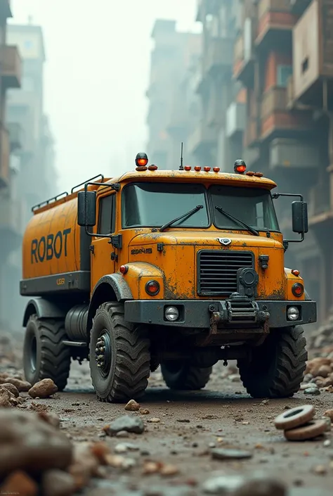  truck with the word robot on the side