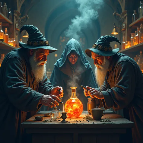 Grumpy wizards make toxic brew for the evil Queen and Jack.