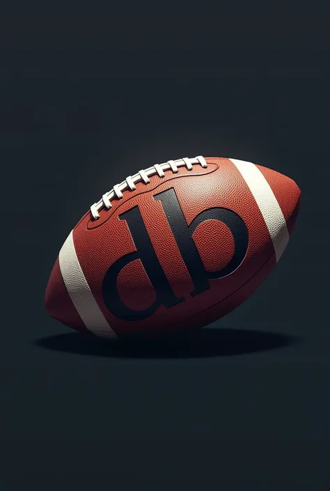 Make a football logo with a ball and the letters DB