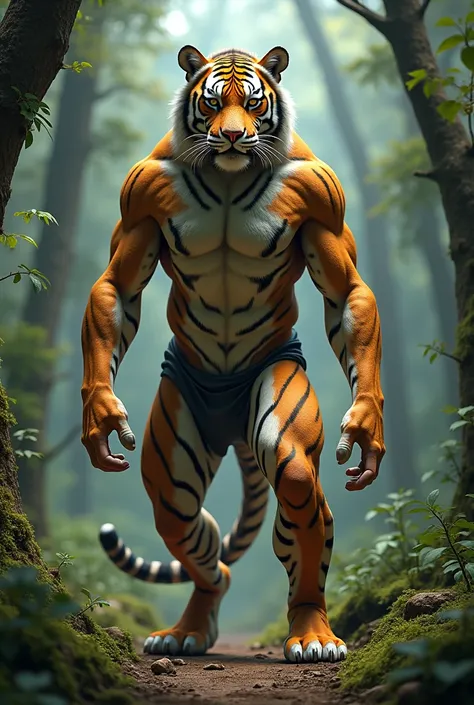 Tiger with a mans body 