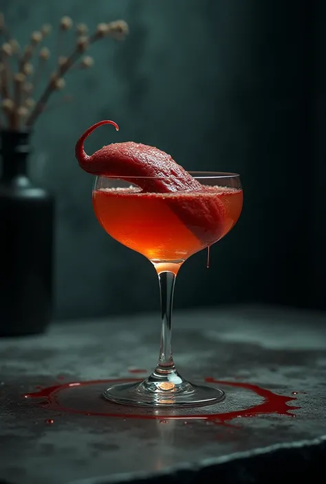 A cocktail with the tongue cut off
