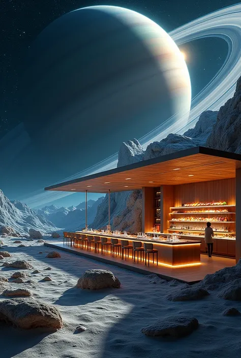 Sushi restaurant on a moon of Saturn.