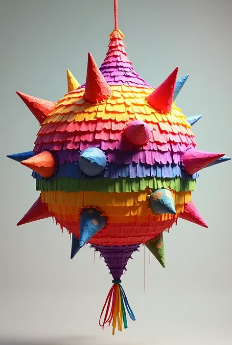 Round piñata with peaks 