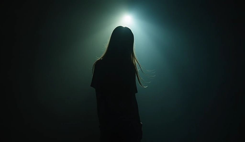 Silhouette of a person with a soft glow, hinting at mystery.