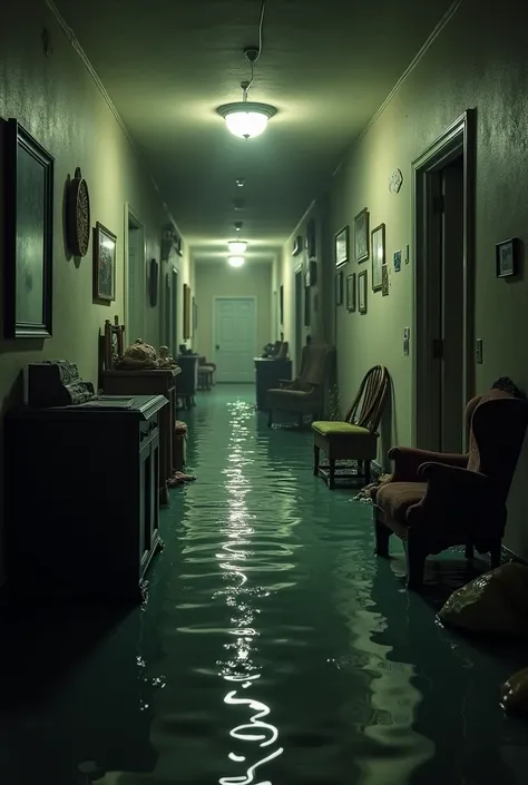 Flooded corridor of the house