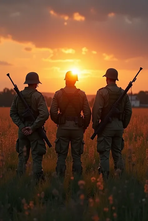  We are the three of us standing in front of the sun , in a meadow in the German countryside ,  in front of a platoon of about 12 German soldiers 
I thought that the death of a person was more sublime ,  deep thoughts of the memory of the life that goes , ...