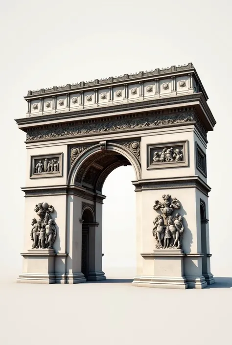  French Arc de Triomphe without background, no motif 
