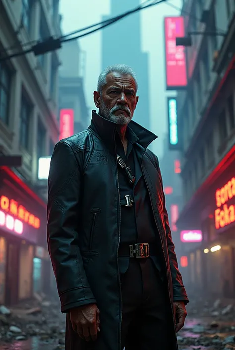 Luiz Inácio Lula da Silva in a cyberpunk reality 