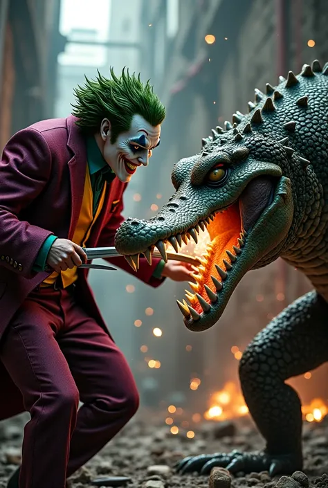 Joker fight crocodile 