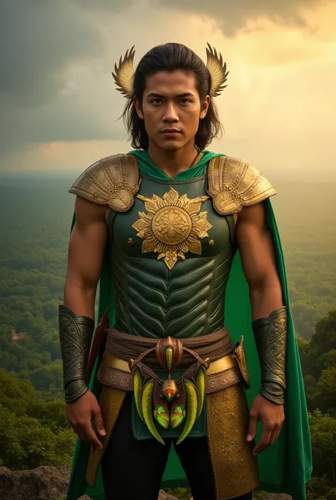 Samurai of Brazil

Armor Design:
A suit of bronze and deep green armor inspired by the lush tones of the Brazilian rainforest, accented with gold highlights that evoke the vitality and richness of the tropics. The chest bears a radiant mandala-like emblem,...