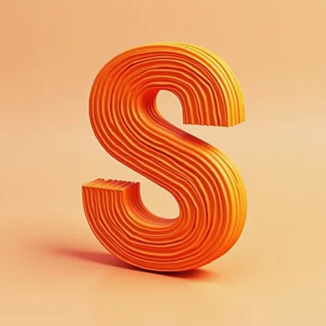  Generate me a picture of two English letters S and E .  The shape and structure of the letters should be smooth .  The letters S and E can be placed so that the lines of one letter go into the other,  creating a sense of unity .. Color use orange 