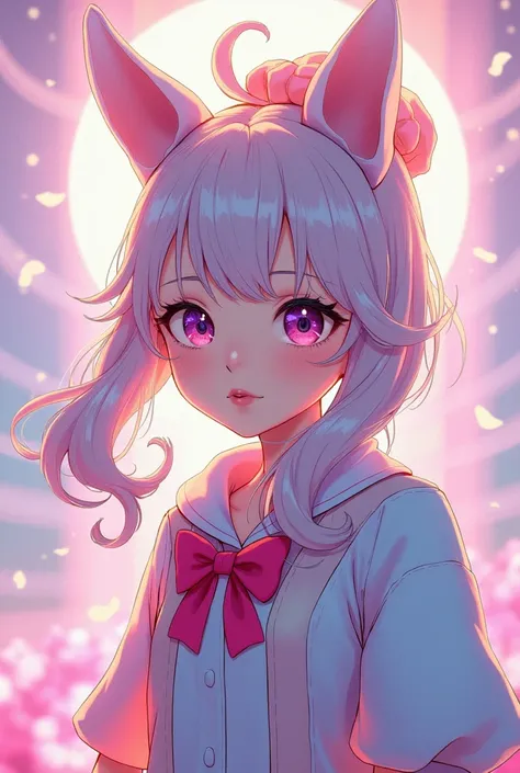 4k, highly detailed dynamic lighting, photorealistic, 8k, intricate detail, A vibrant, dynamic anime-style illustration of Gigi, rendered in a mix of bold lines, pastel colors, and subtle textures, with intricate details and expressive facial features, set...