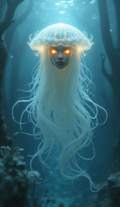 Jellyfish face beautiful mythology 