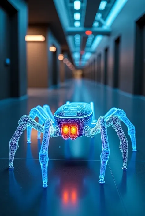 Design of Robotic Spider Device Tracing Equipped with Thermal Imaging for 3D Holographic of a Buildings Electrical System