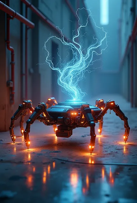 Robotic Spider Tracing Equipped with Thermal Imaging for 3D Holographic of a Buildings Electrical System device for construction