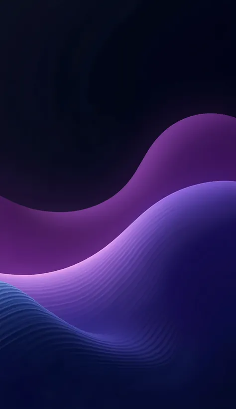 A captivating gradient of deep blue and rich purple on a black background, creating a striking contrast that enhances the vibrant colors. The gradient should flow smoothly from a dark midnight blue at the top, transitioning seamlessly into a vivid purple, ...
