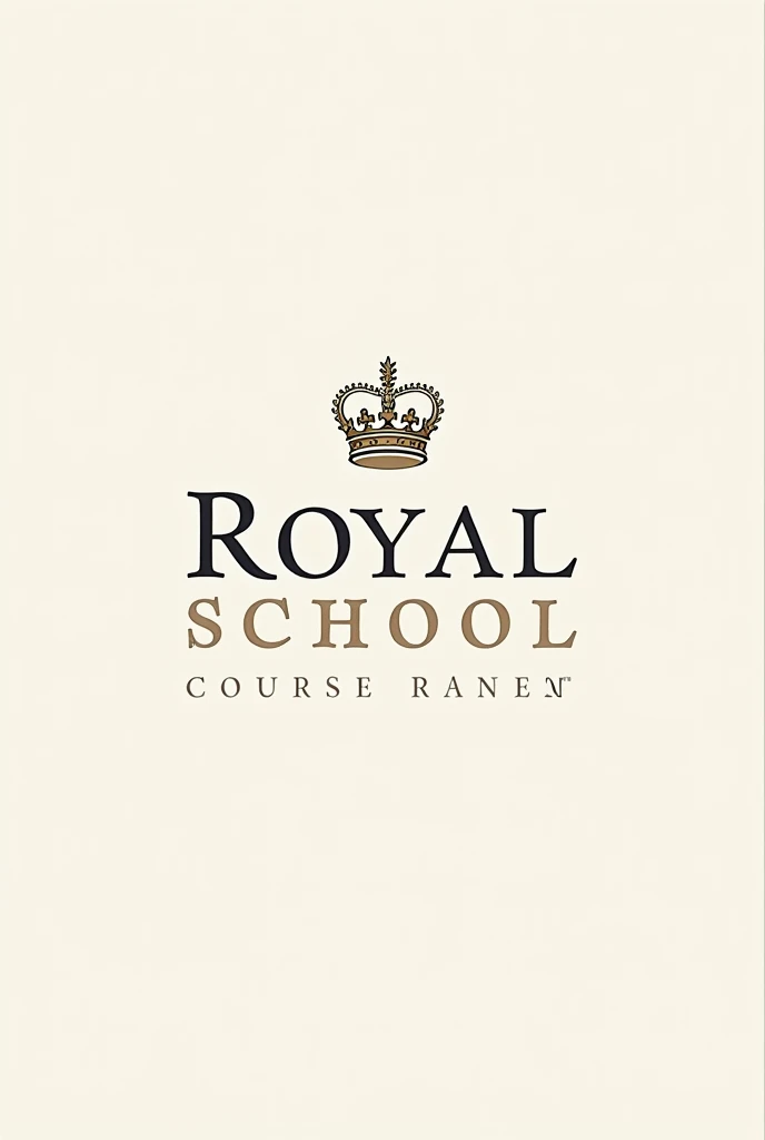 A logo of the course centre with Tge name of The Royal School 