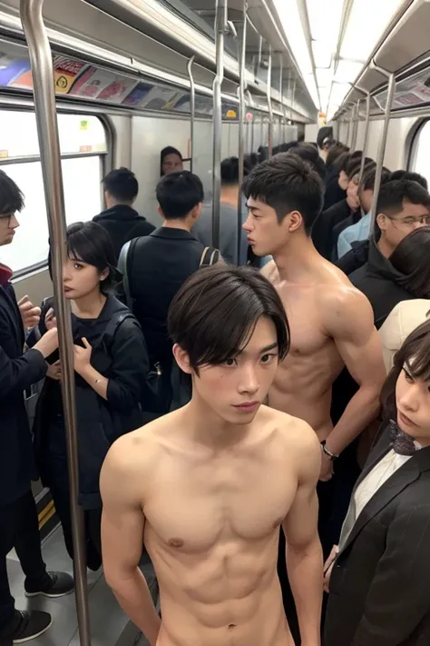  full body nude images of handsome Japanese people . age: 21 years old.  with moderately muscular bodies . The face has a neat face. The location is a crowded train .Normal sized penis. My body has been touched by multiple passengers in the vicinity. Pleas...