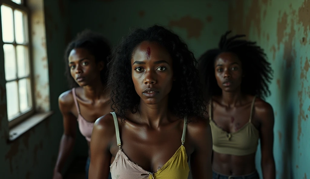 Trois belles filles africaine nappé et violé dans une maison abandonnée 