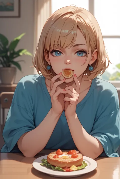 A anime girl who eat her finger 