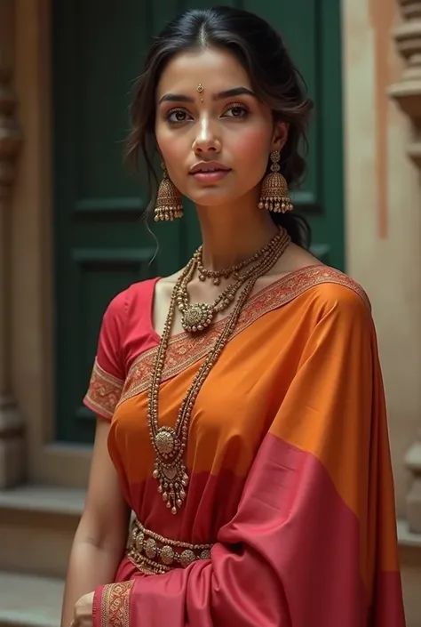 indian woman in saree blouse
