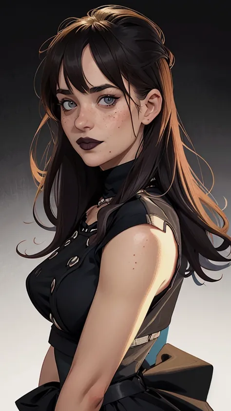 closeup of a woman in a black top and a black bra, estilo de arte de charlie bowater, Estilo Charlie Bowater, retrato de vampiro, arte do personagem charlie bowater, Alena Aenami e Artgerm, Neoartcore e Charlie Bowater, Charlie Bowater cores ricas e profun...