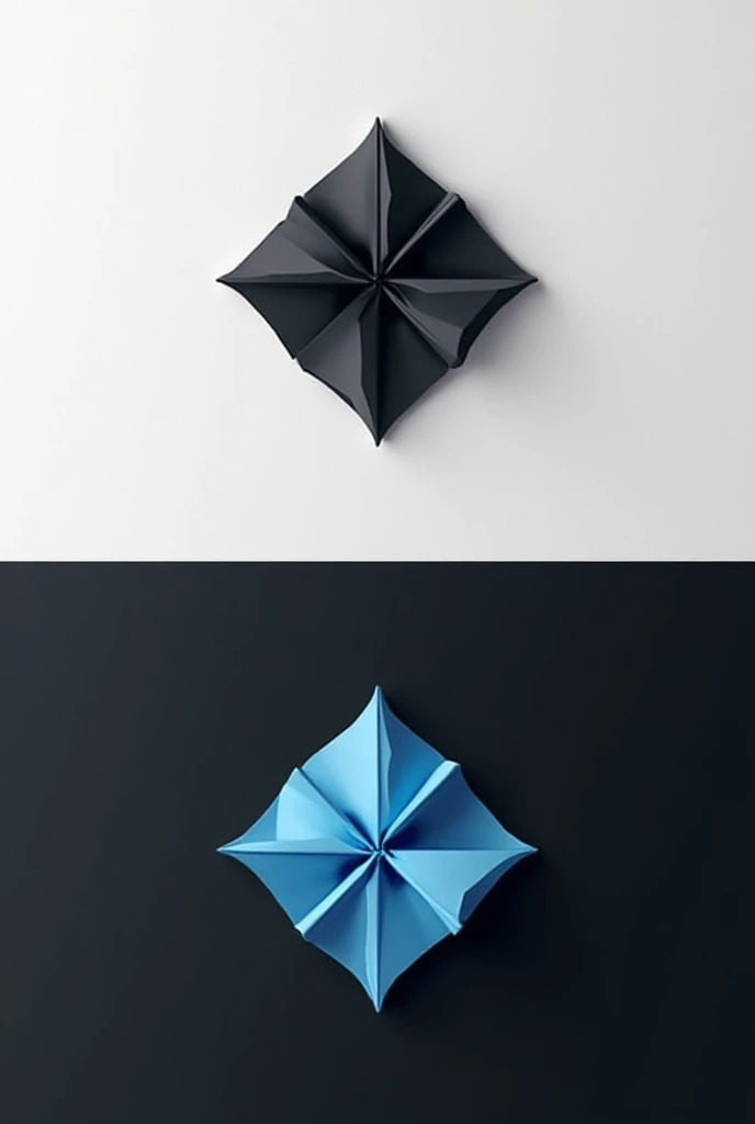 Create an image A professional logo design in an intricate origami style, classic black and white, featuring the text FAST DEPOSIT AND WITHDRAWAL in blue, black, and sky blue. The logo should have a timeless and elegant folded paper look with geometric pre...