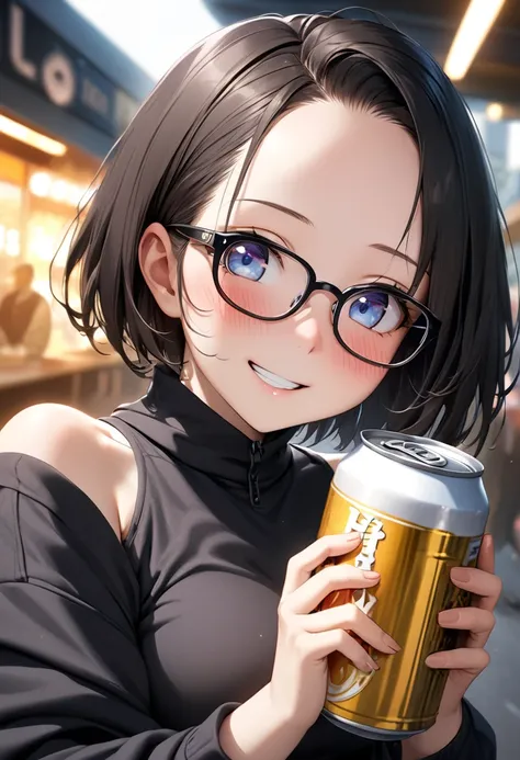 RAWphoto,photorealistic,8k16k,best quality,perfect anatomy,perfect detailed,ultra highres, extremely detailed eyes and face,gleaming skin,shiny skin,1girl,Japanese,black short hair,pixie cut, (wearing glasses:1.3),(parted bangs,forehead:1.2),round face,med...