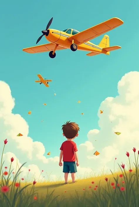 Once there was a young boy named Sam who had a deep love for kites. He would spend hours flying them in the park, admiring their colorful designs and watching them soar through the sky. He often dreamt of flying just like his kites, soaring above the cloud...