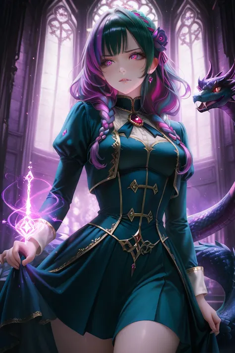 A young female protagonist with lavender-colored hair, set in a villainess-style fantasy novel. She is the eldest daughter of a notorious noble family, possessing a calm and intelligent INTJ personality, and is a student at a prestigious magical academy. H...