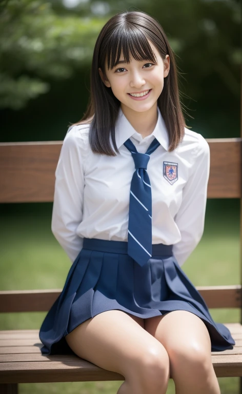 Thin legs、 shortcuts、  young woman behind Extraordinary Beauty、 cute face、 best smile 、 cute smile、facade、slender、 straight hair、School(Raw Photos:1.2), ( Photorealistic:1.4),　美deathい Detailsな女の子, 非常に Detailsな目と顔, 美deathい Detailsな目,  huge filesize,   high ...