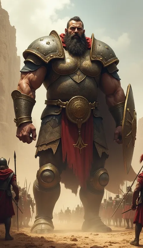  Goliath as a giant Philistine warrior 