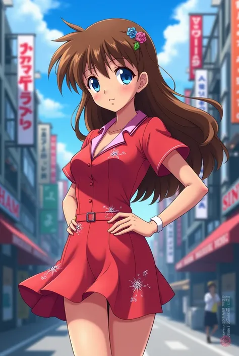 Mouri Ran heroine of detective conan wearing cute outfit