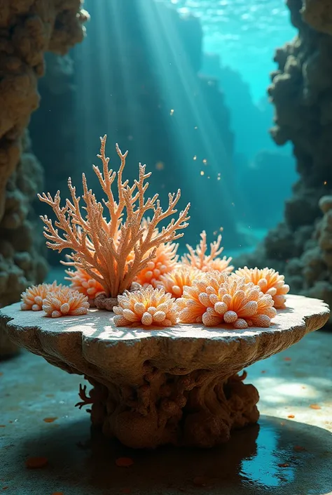 Coral reef inspired center table