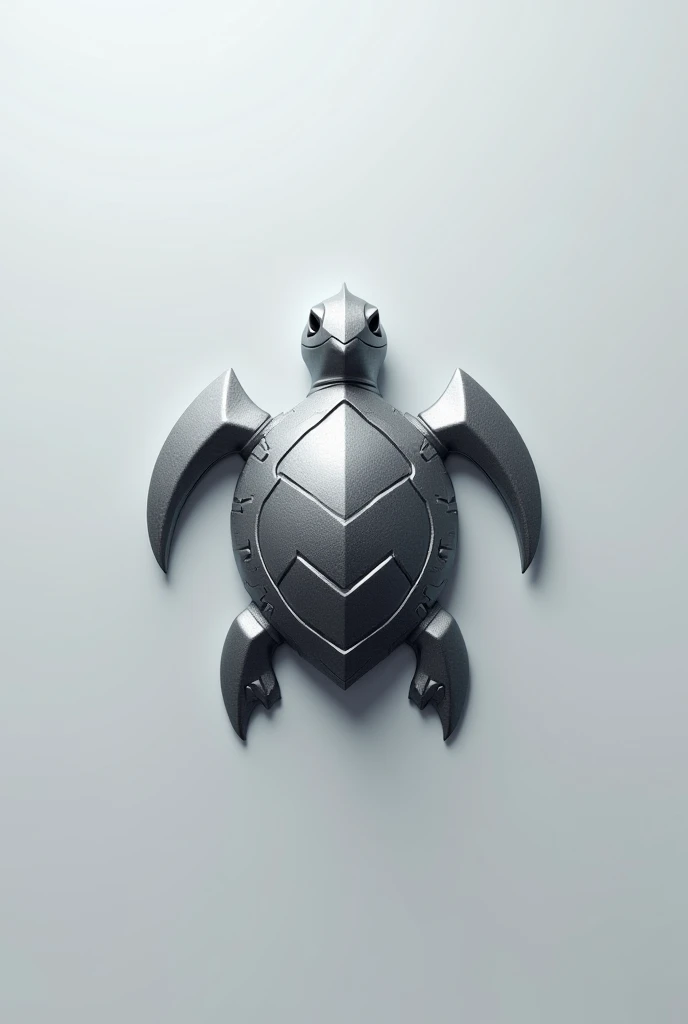 Shuriken silver YouTube gamer logo in the shape of a turtle