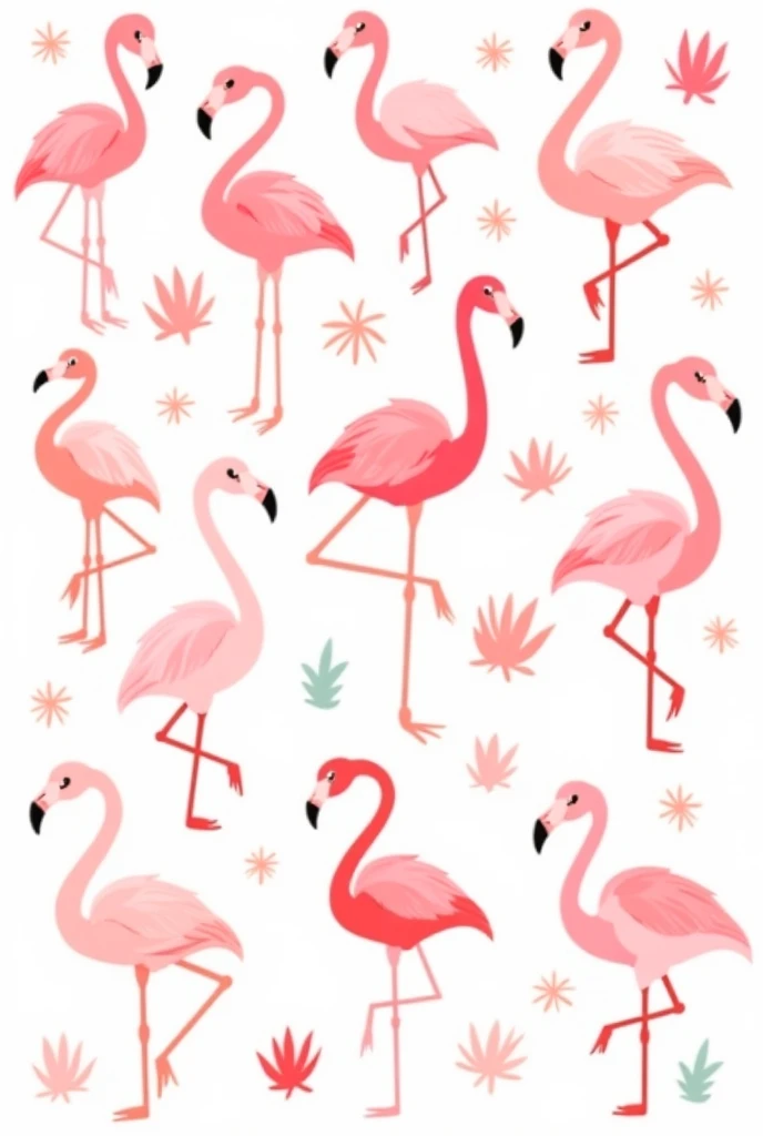 I want various flamingo stickers