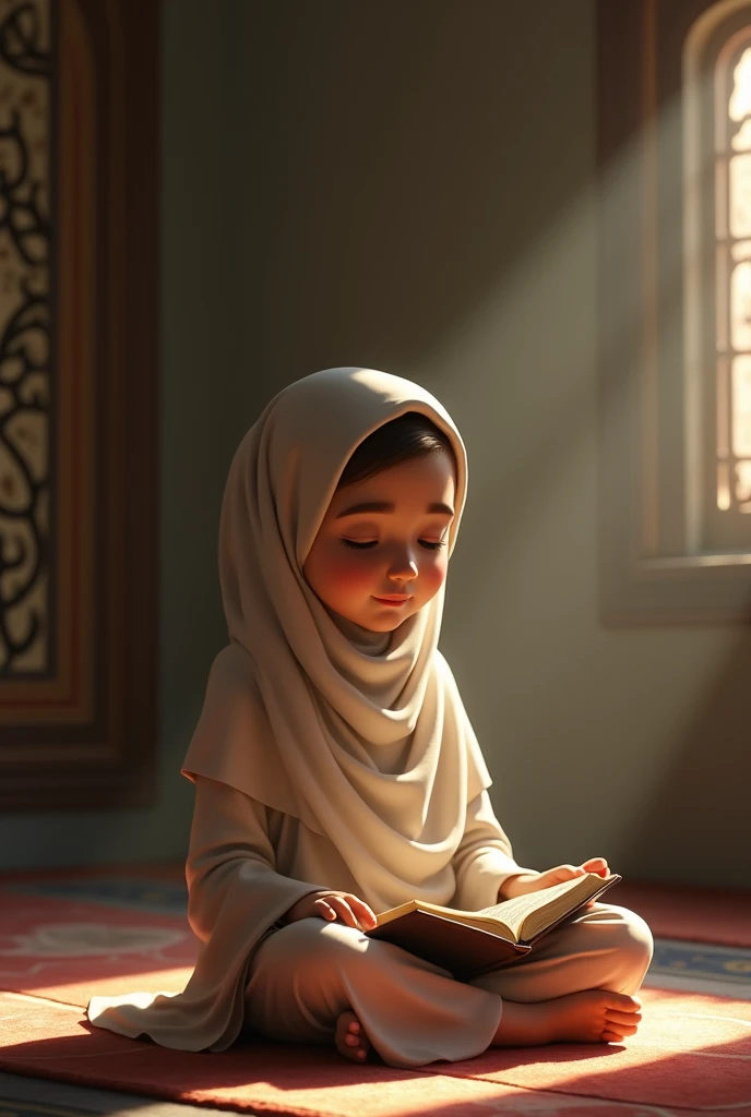 A baby girl reciting surah Fatiha