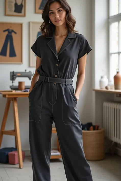 Sewing jumpsuit