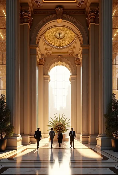 entrance to a luxury building