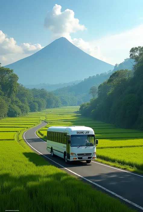 Try to picture a plain white game bus with the name Babang Latif written on it and Indonesian roads with views of vast rice fields and Mount Rinjani with very real visualizations and graphics.