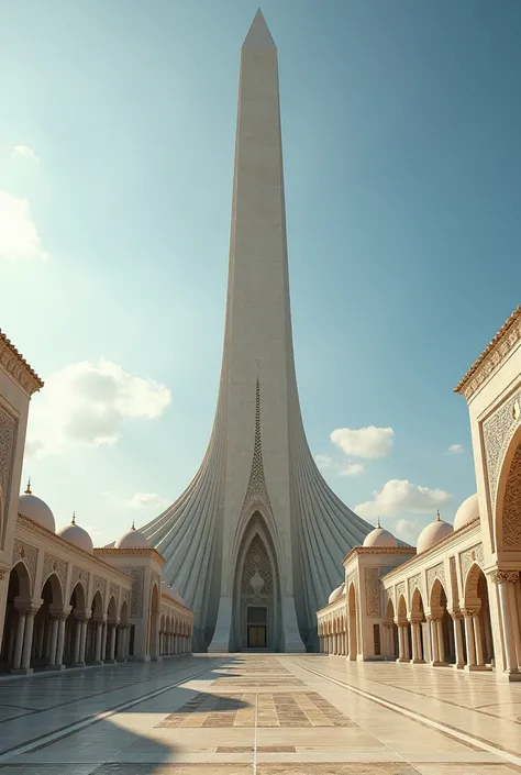 giant architectural work inspired by the monument to Washington and the Muqarnas
