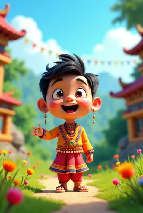 Ai 3D cartoon singing a nepali song vanana matra ma timraii honi