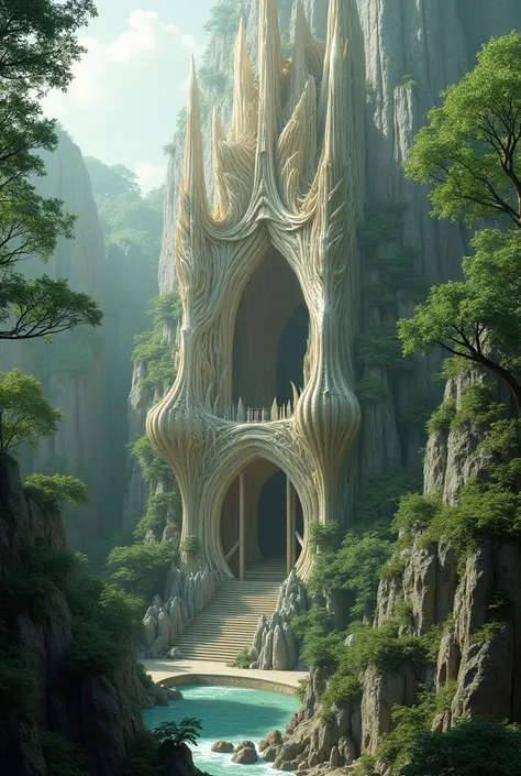 Giant architectural work based on the palaces of the elves from The Lord of the Rings and biomimetic architecture