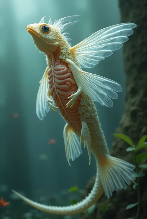 Fish with translucent bodies where their organs are visible.
Animals with extra limbs or unique body structures.
Birds with unexpected colors or feather patterns