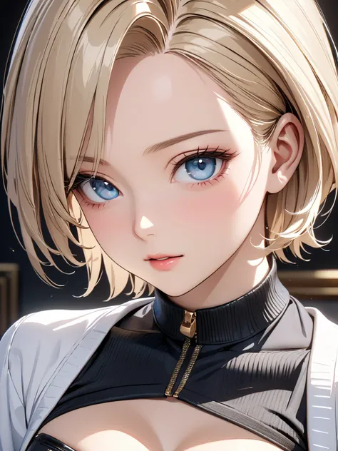 ( cute), ( Android １８Number), masterpiece:1.5, masterpiece, highest quality, UHD, retina, masterpiece, accurate anatomy, super detailed, high quality, best quality, 8k