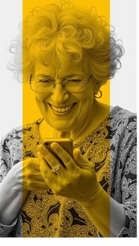 
 photo of a woman with glasses looking at her cell phone, lady wearing dress  , grandmother, checking your cell phone,  on the beach  ,  having a beer with the other hand  ,  checking her phone , she is holding a smartphone, candid portrait photo,  older ...